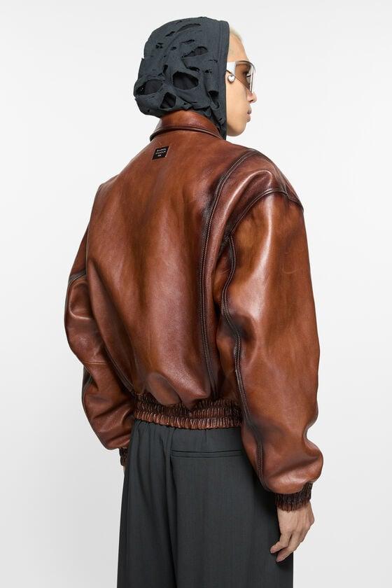 Leather bomber jacket Product Image