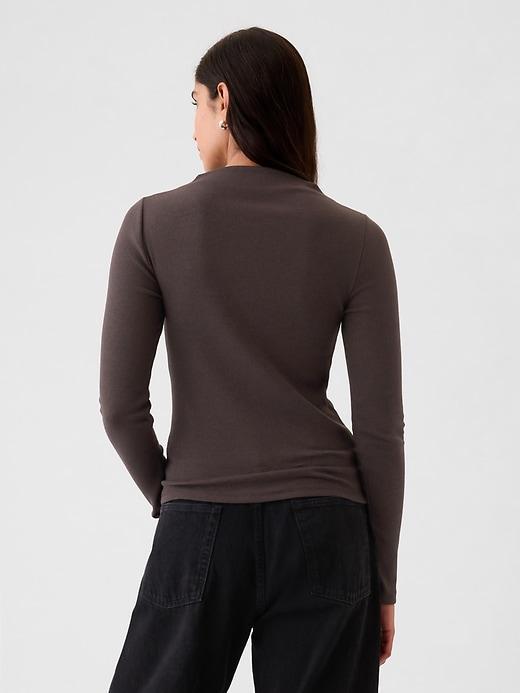 Modern Rib Funnel-Neck T-Shirt Product Image