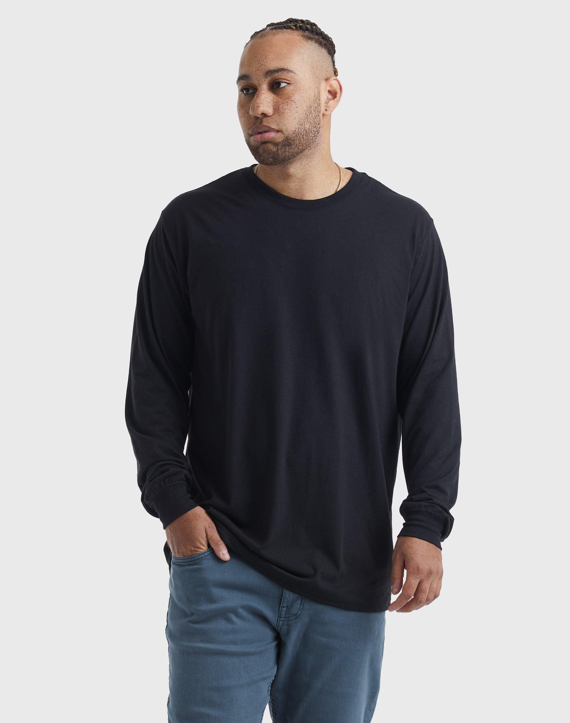 Mens Hanes OriginalsLong Sleeve Tri-BlendTee Product Image