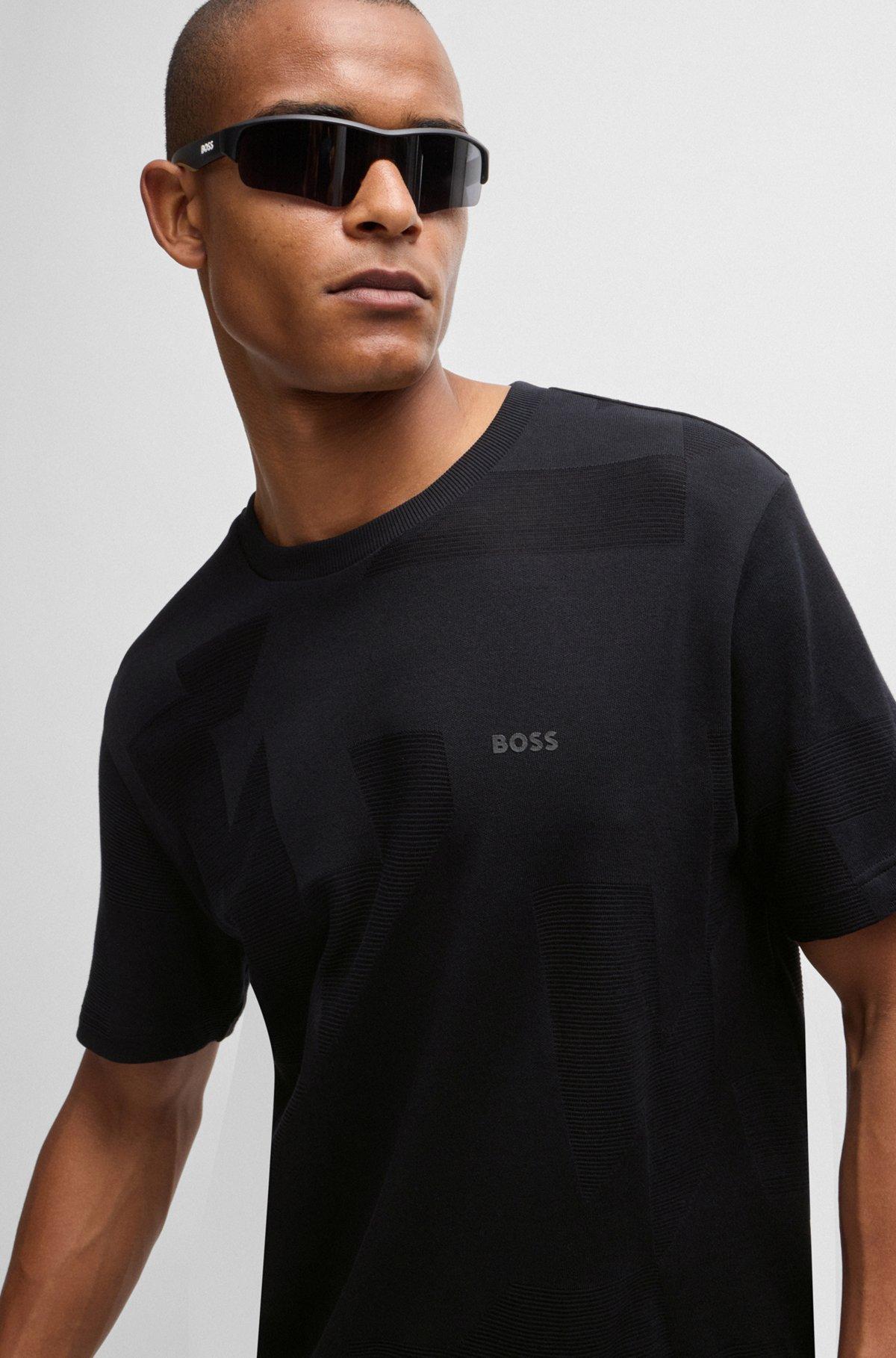 Cotton-jacquard regular-fit T-shirt with seasonal artwork Product Image