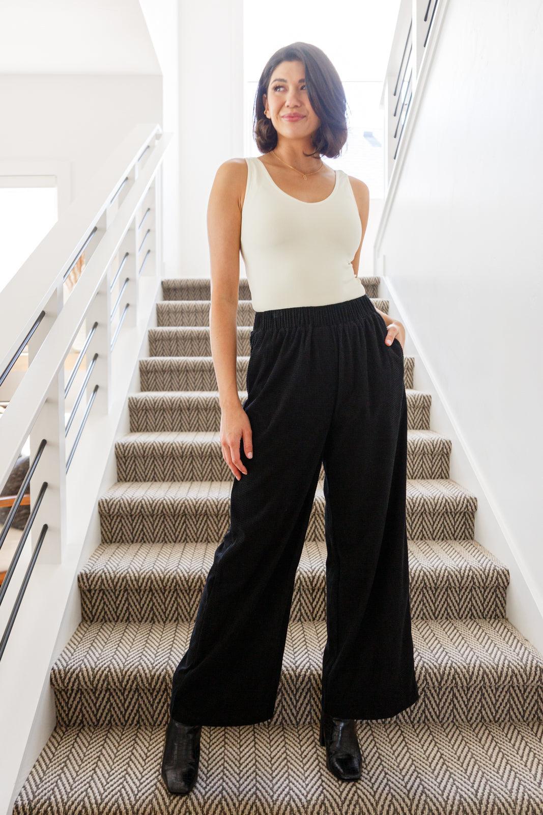 Just a Flirt Pleated Skirt in Black Product Image