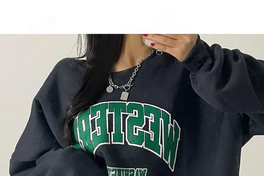 Lettering Loose-Fit Pullover Product Image