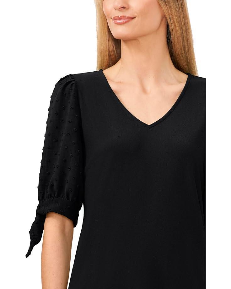 Shoulder Smocking Ruffle Sleeve Tie Top Product Image