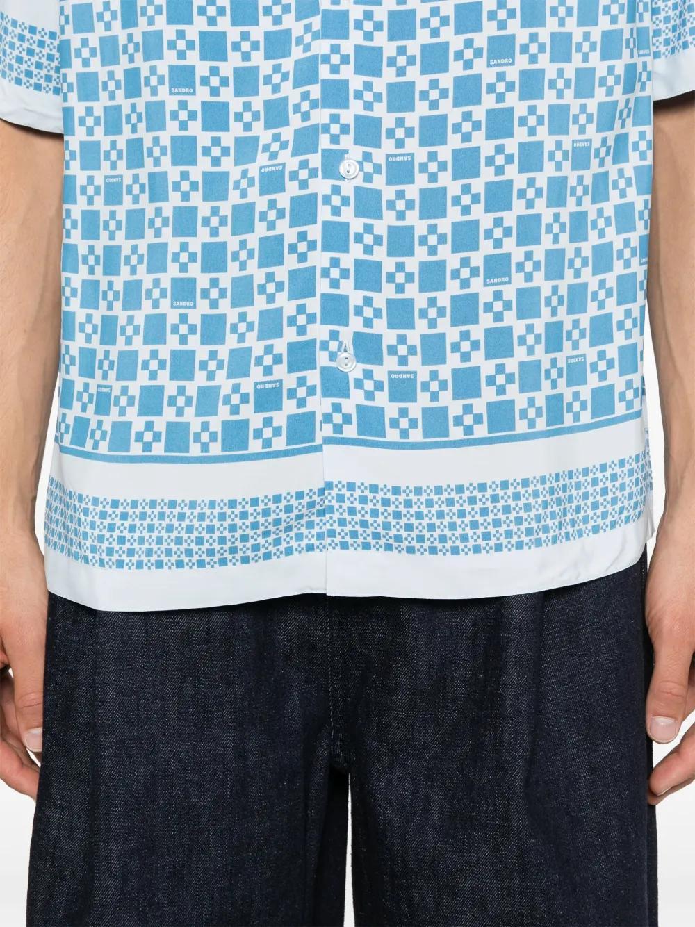 square cross-motif shirt Product Image
