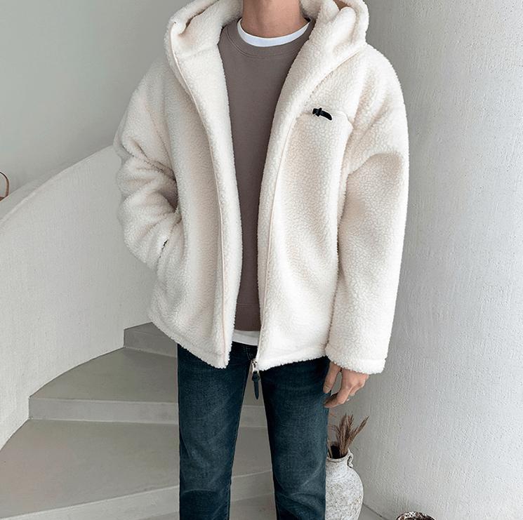 No. 3562 WOOLEN FLEECE ZIP-UP HOODED JK Product Image