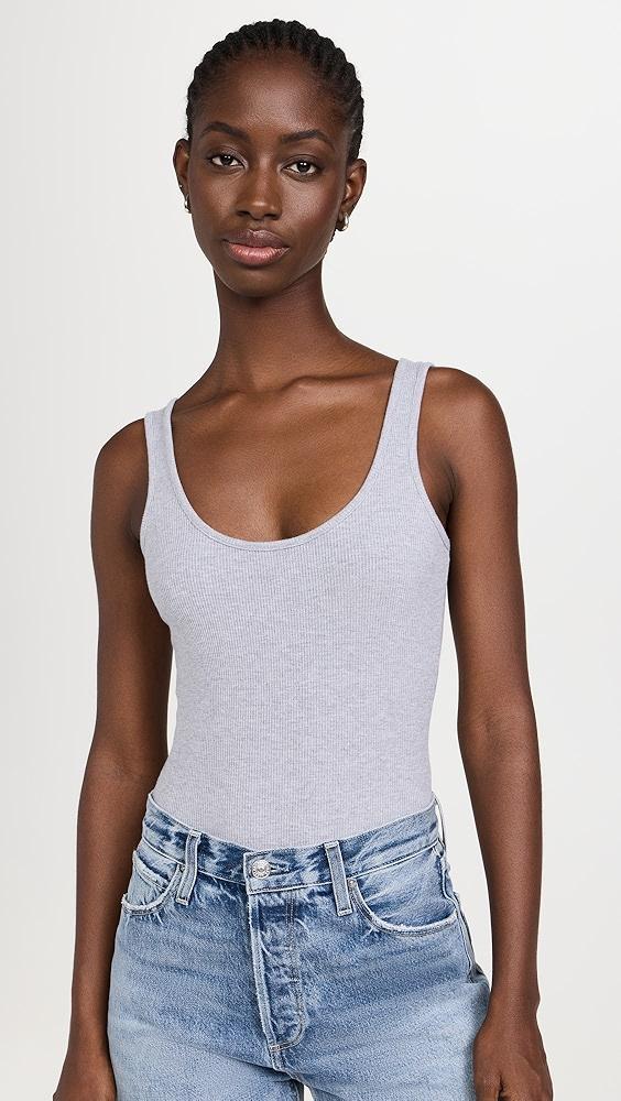 L'AGENCE Nica Scoop Neck Tank Bodysuit | Shopbop Product Image