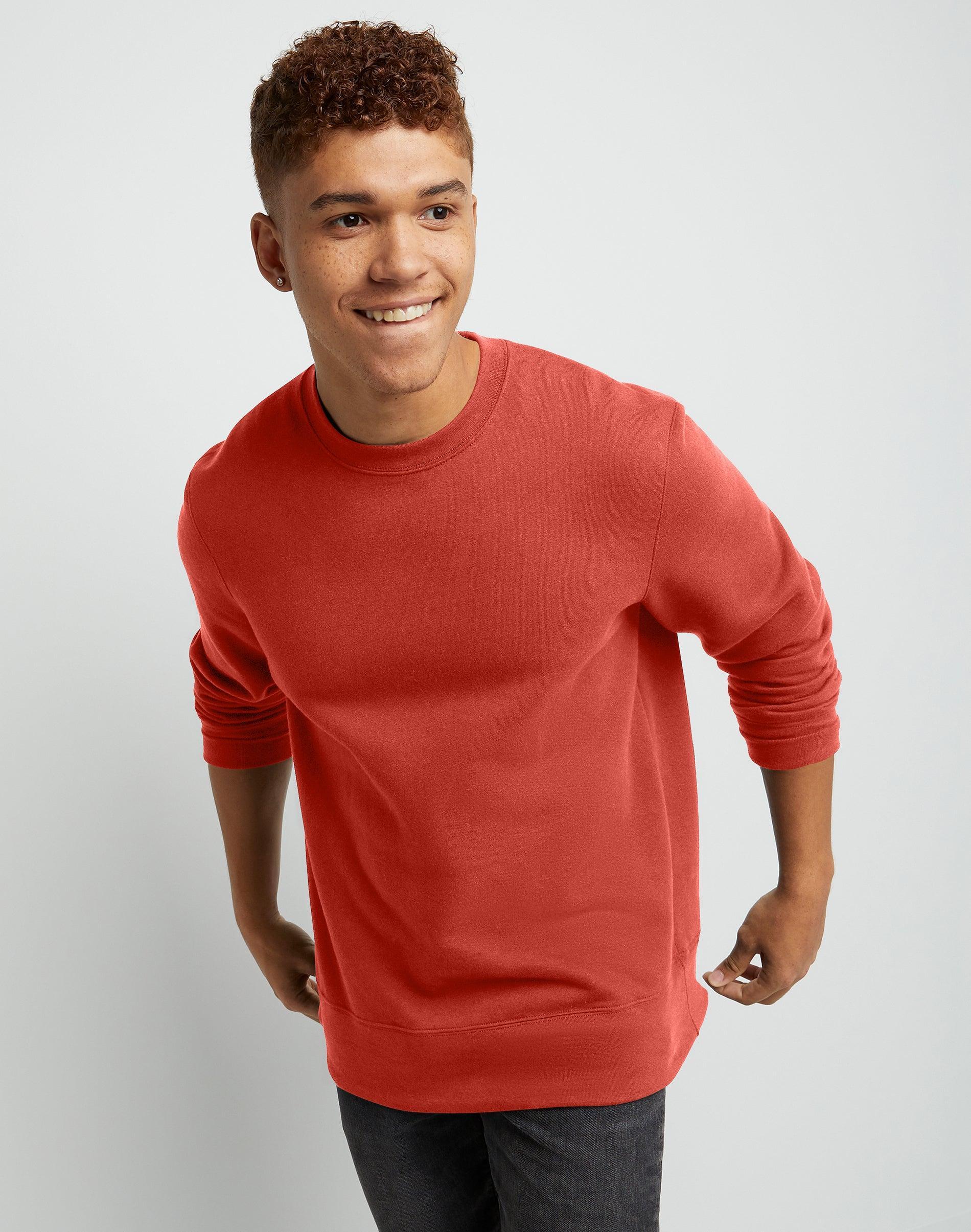 Hanes Originals Mens Fleece Sweatshirt Deep Forte Blue Heather M Product Image