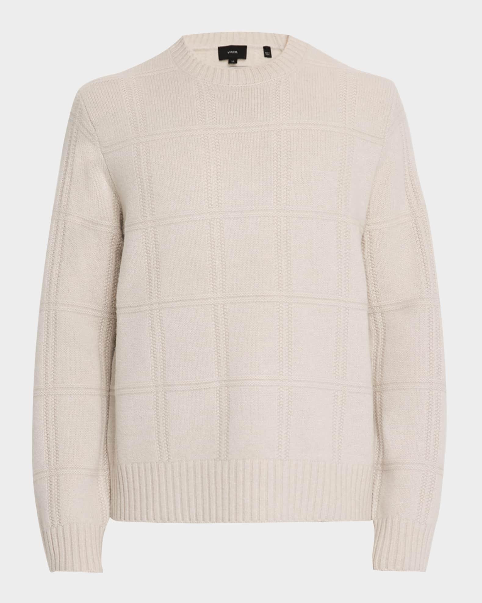 Mens Seed Stitch Windowpane Sweater Product Image