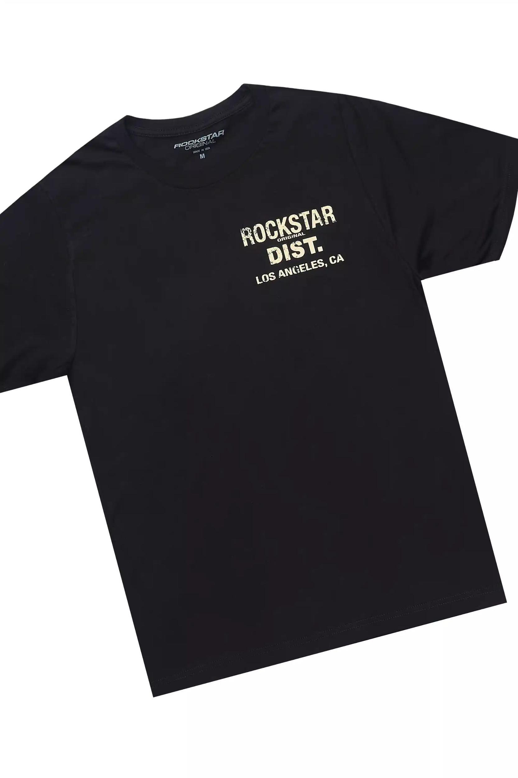 Jelissa Black/Beige T-Shirt Short Set Female Product Image
