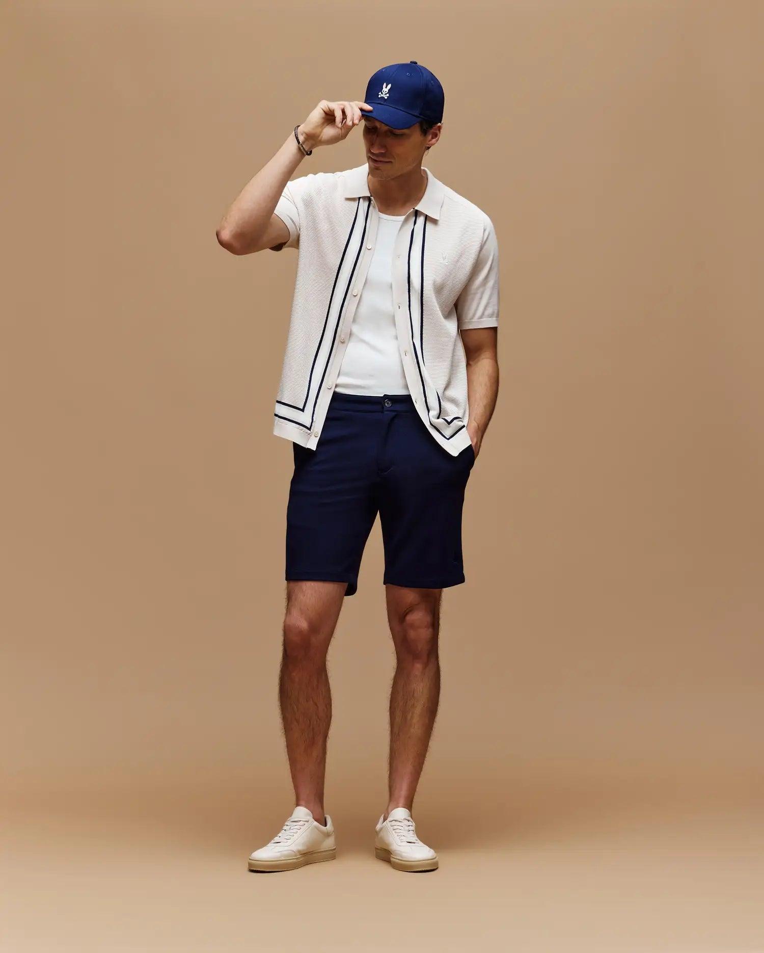 MENS DANNY BORDER STRIPE KNIT SHIRT - MT0400053 Product Image