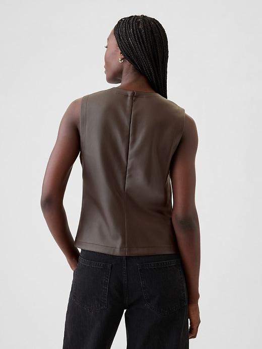 Vegan Leather Shell Tank Product Image
