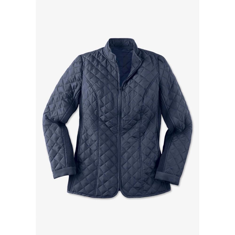 Woman Within Women's Plus Size Short-Sleeve Button Down Seersucker Shirt Product Image