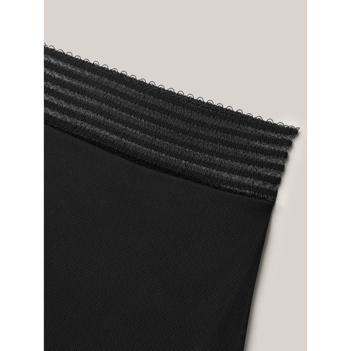 Plus Size Mesh Webbed Flared Swim Bottoms Women's Swimwear Black Beach See through High stretch Bodycon High Rise Curve Swim Bottoms BloomChic 28/5X Product Image