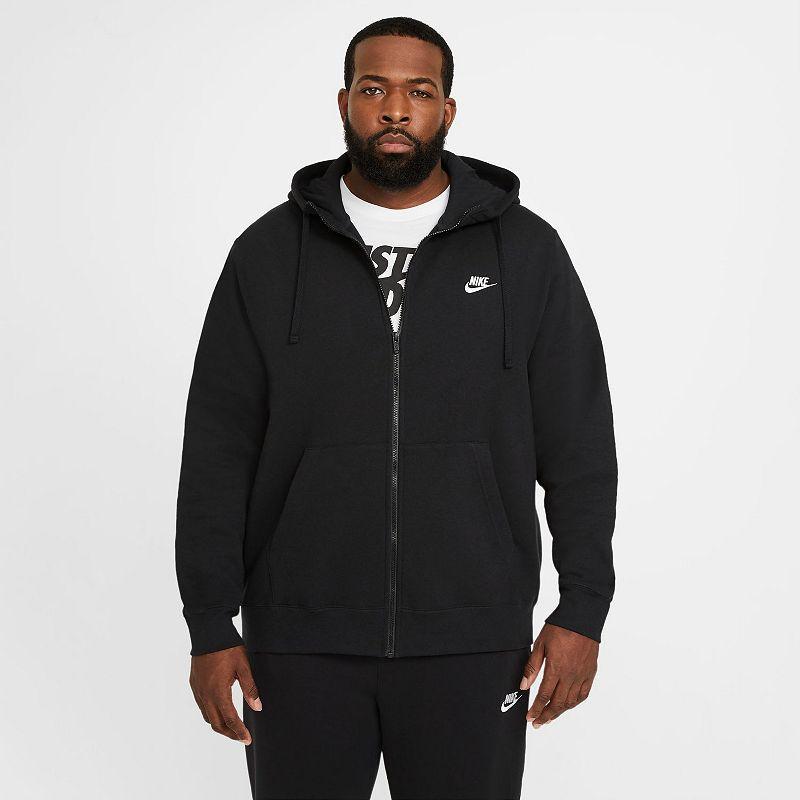 Mens Nike Sportswear Club Fleece Full-Zip Hoodie Grey Heather Product Image