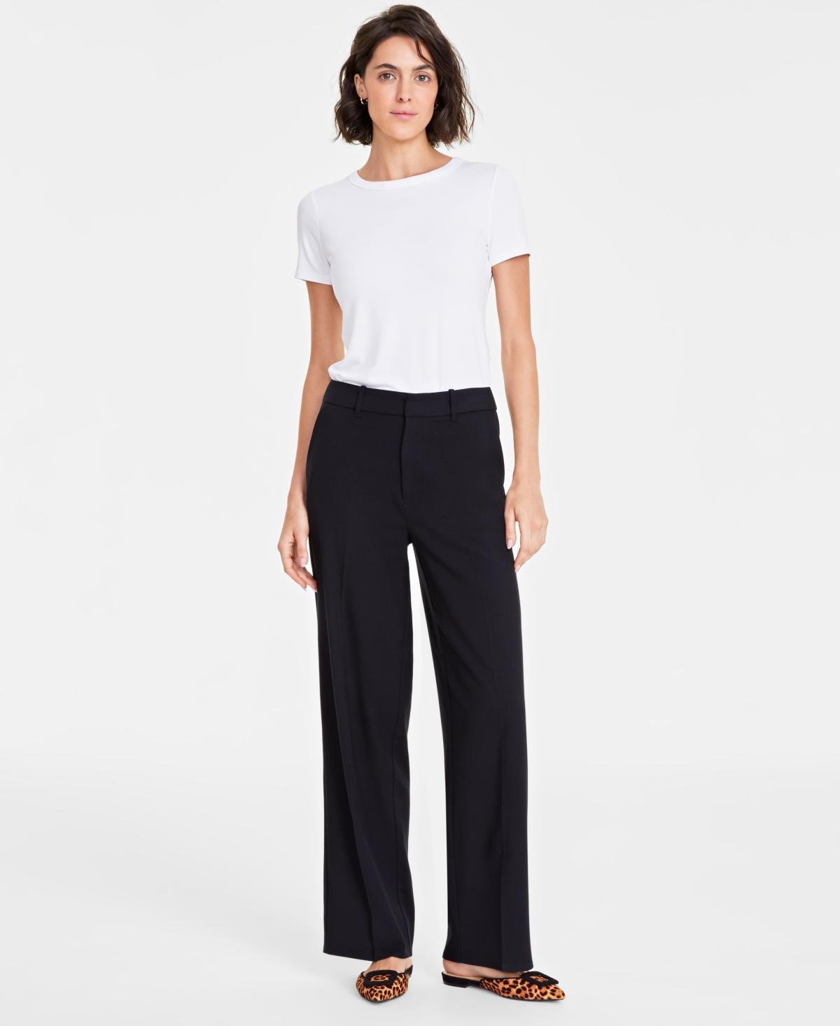 On 34th Womens High Rise Wide-Leg Trousers, Created for Macys Product Image