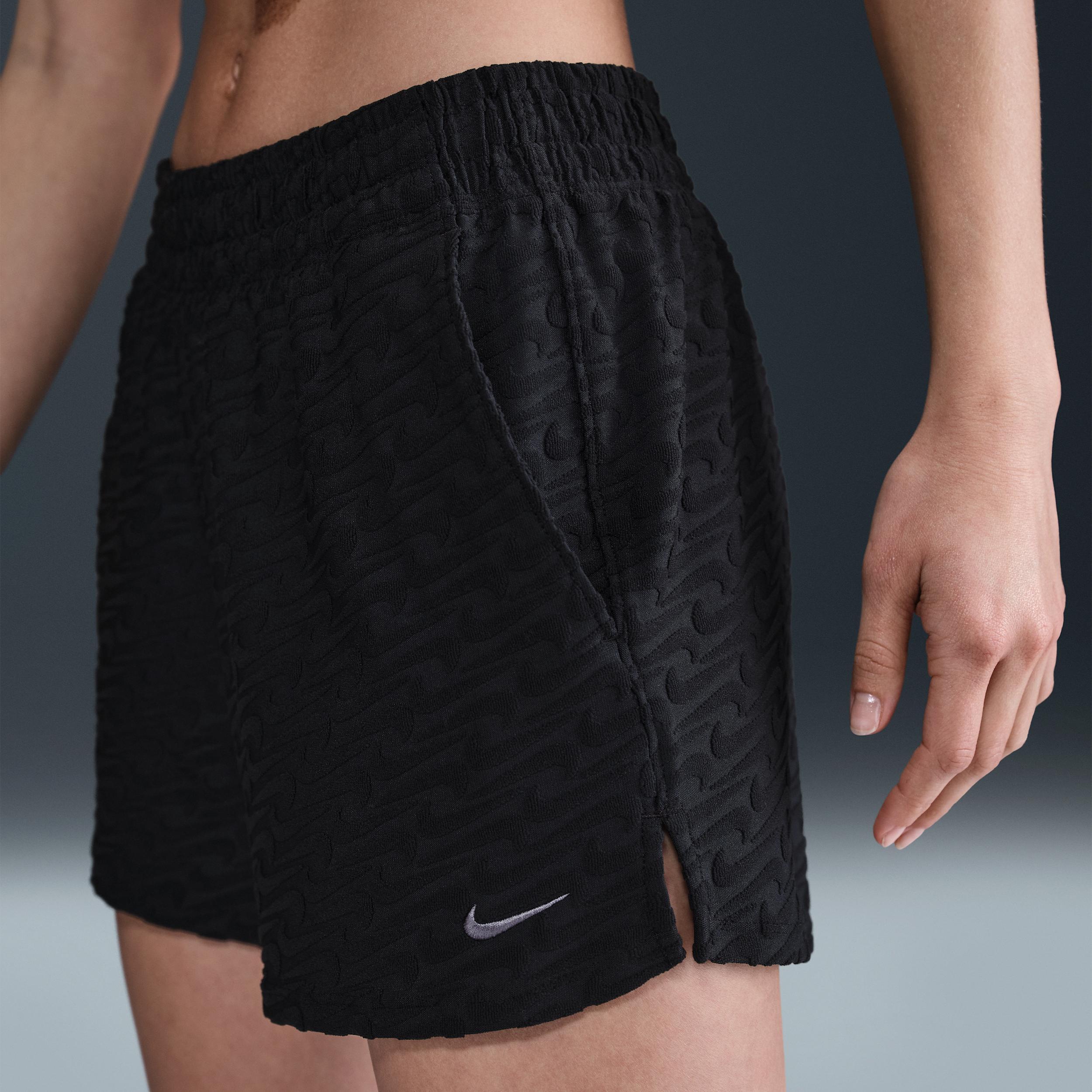 Nike Women's Swim Swoosh Link Terry Cover-Up Shorts Product Image