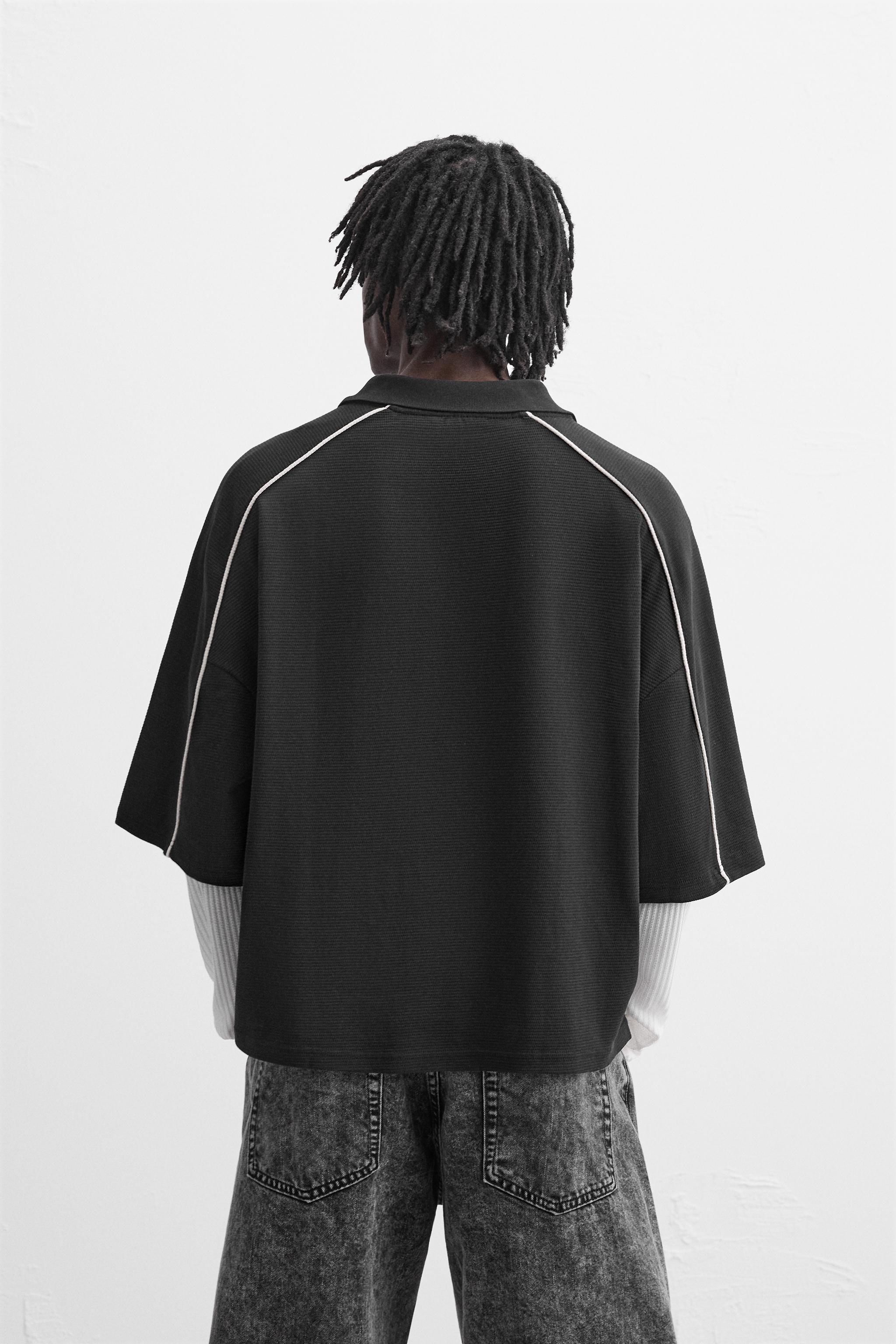 CONTRASTING TEXT POLO SWEATSHIRT Product Image