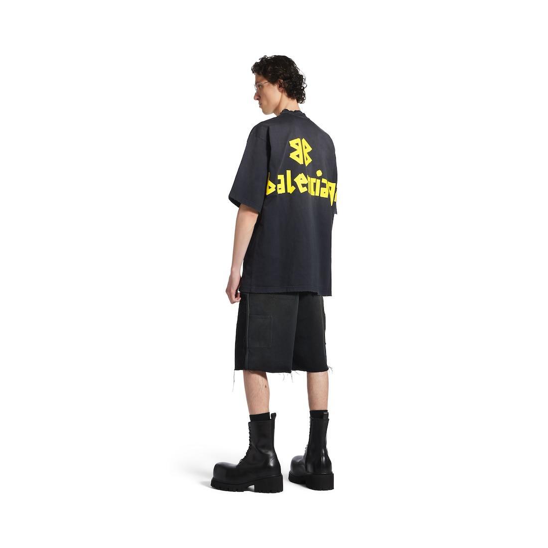 Tape Type T-shirt Medium Fit in Black Faded Product Image