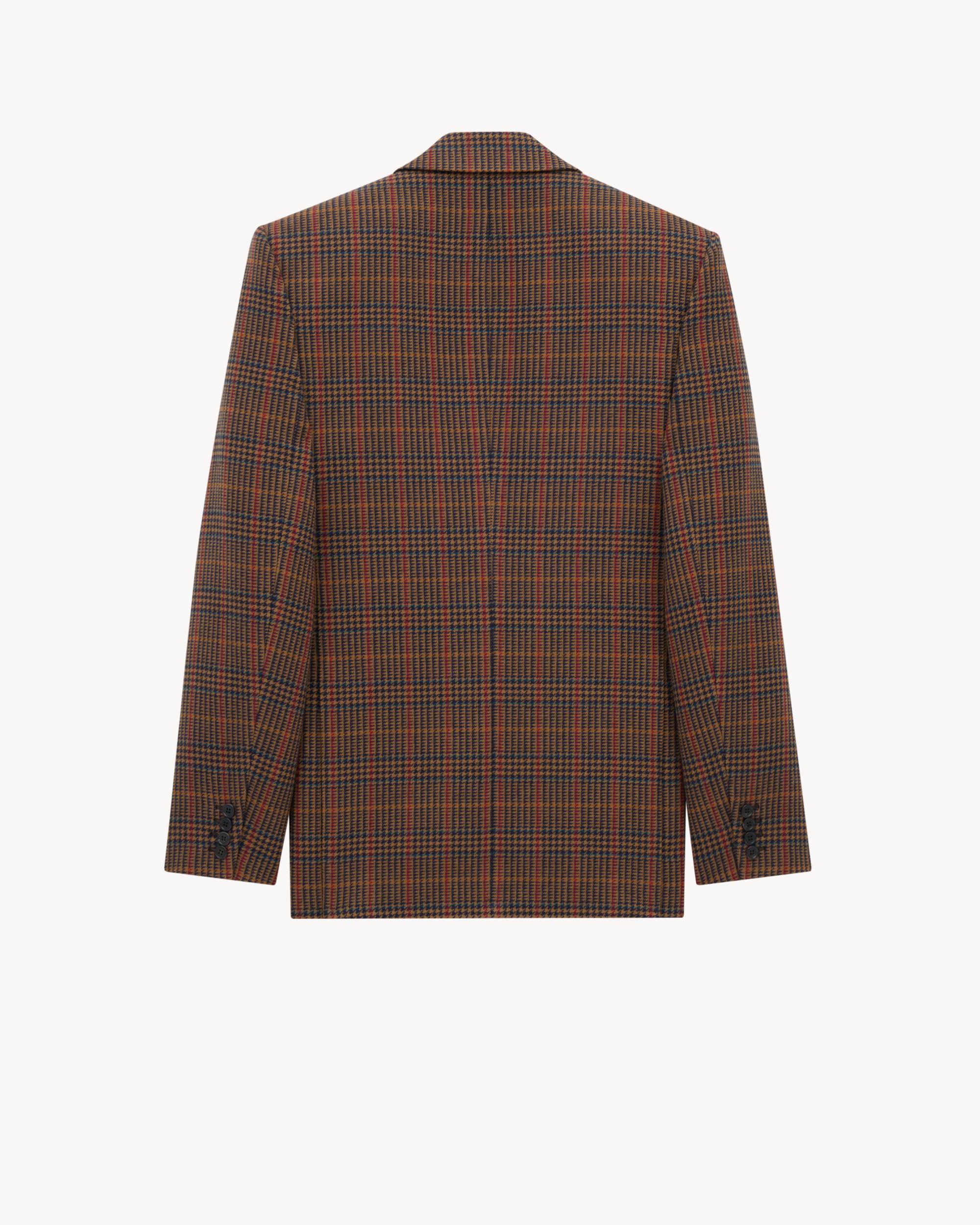 jacket in prince of wales wool Product Image