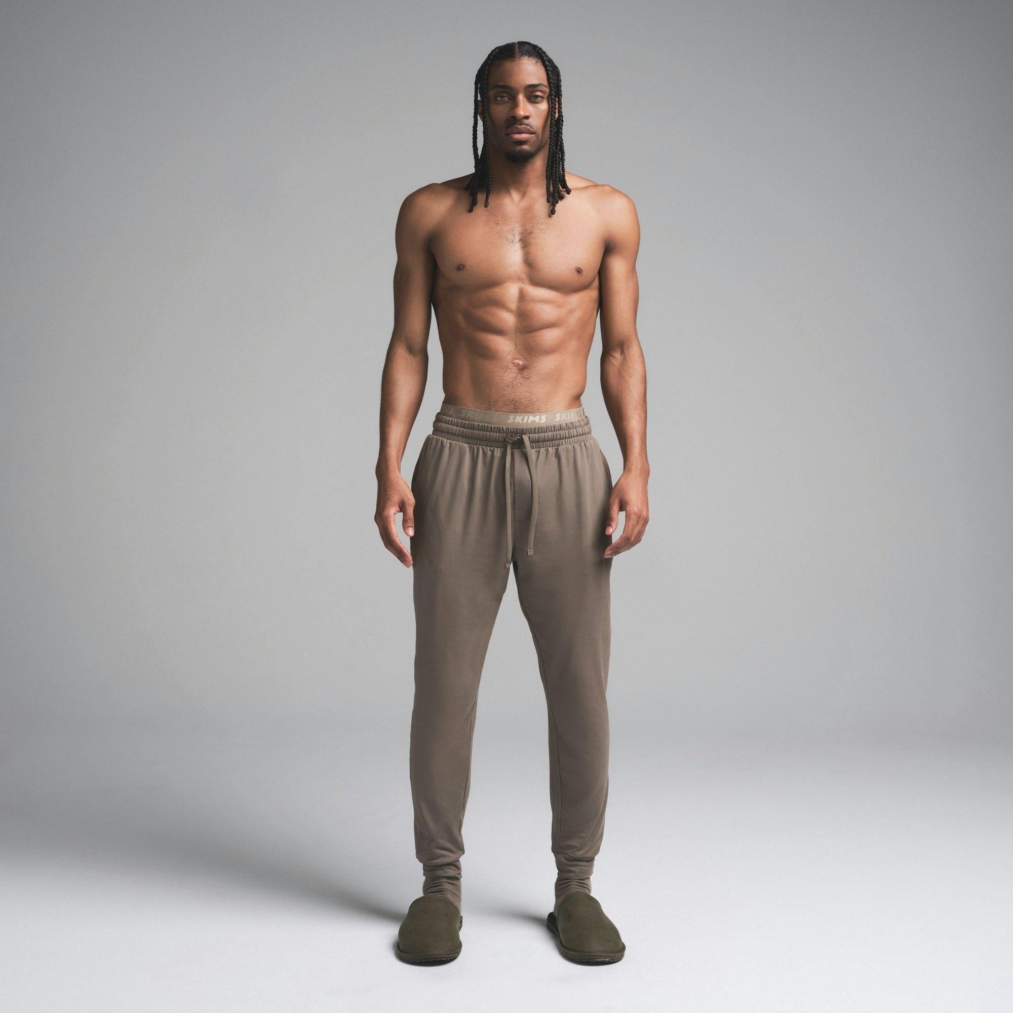 FLEECE LOUNGE MENS TAPERED JOGGER | NAVY Product Image
