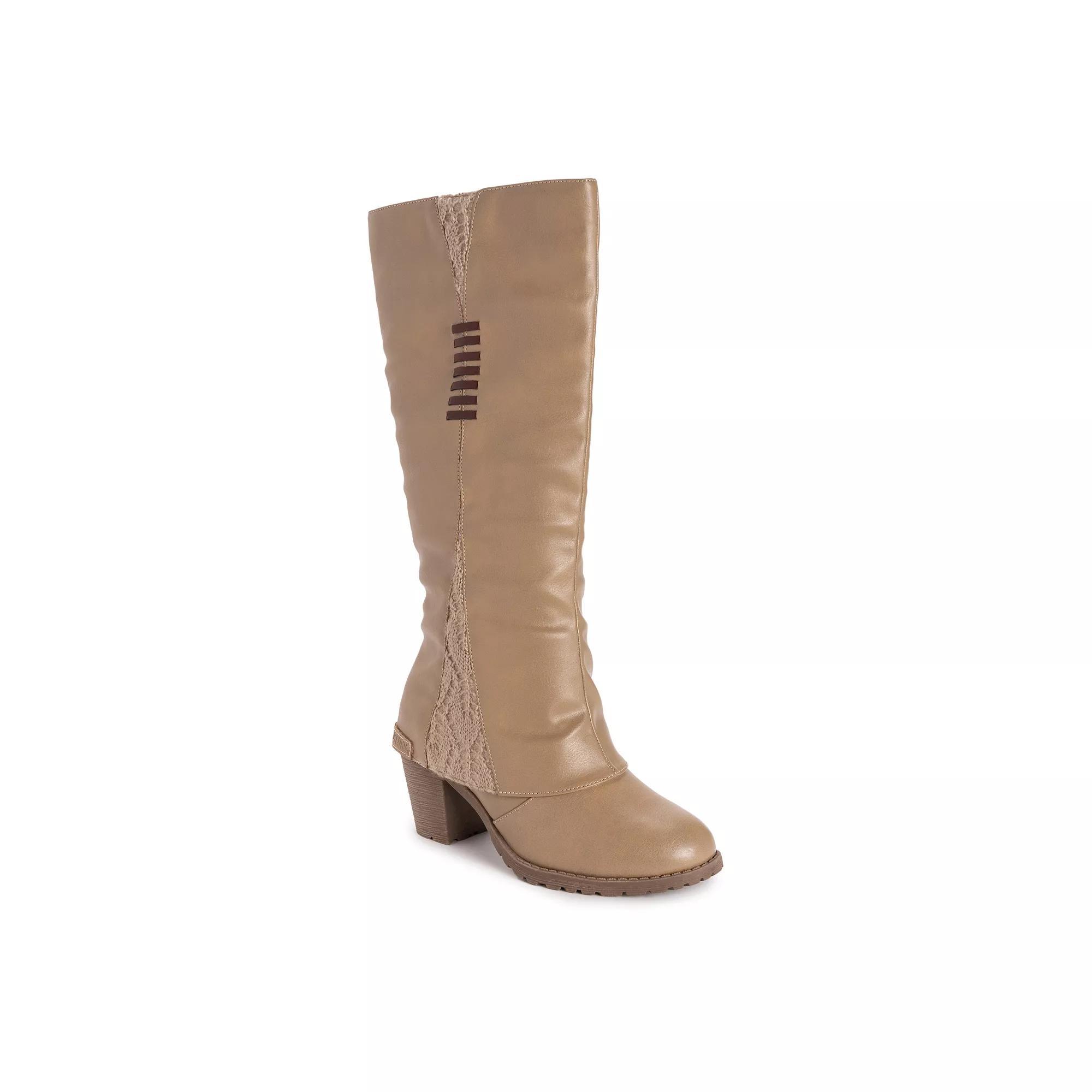 MUK LUKS Lacy Lottie Womens Knee-High Boots Brown Product Image