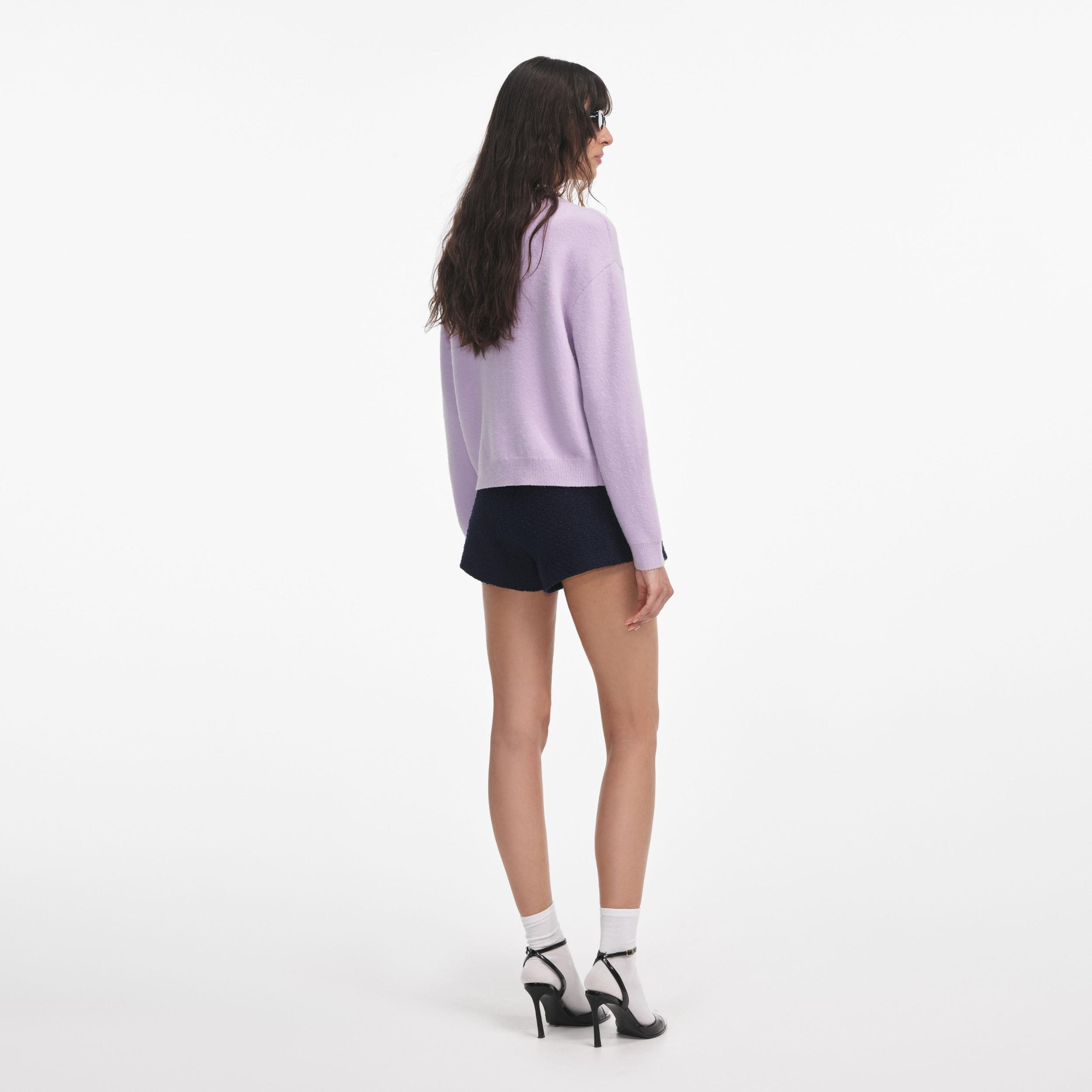 Lilac Crystal Trim Cardigan Product Image