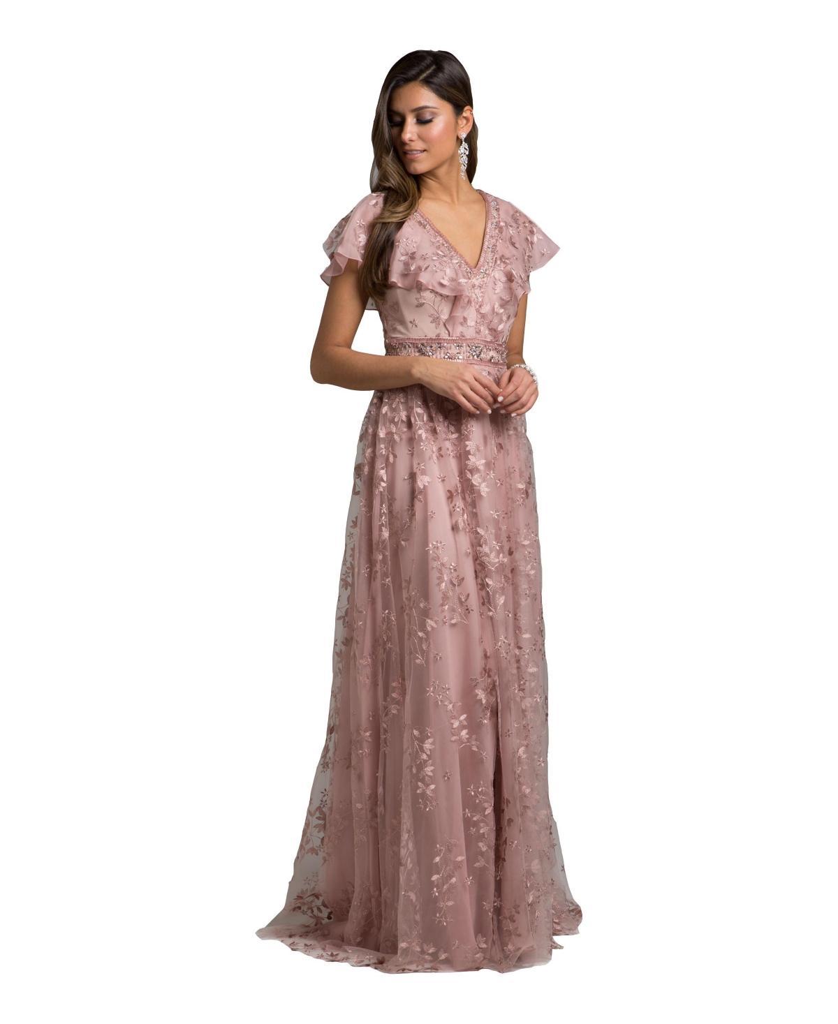 Womens Lace, V-Neck Dress Product Image