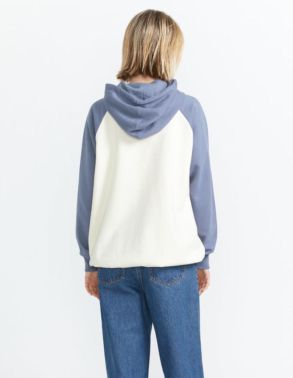 VOLCOM Truly Stoked Womens Oversized Hoodie - BLUE/WHT Product Image