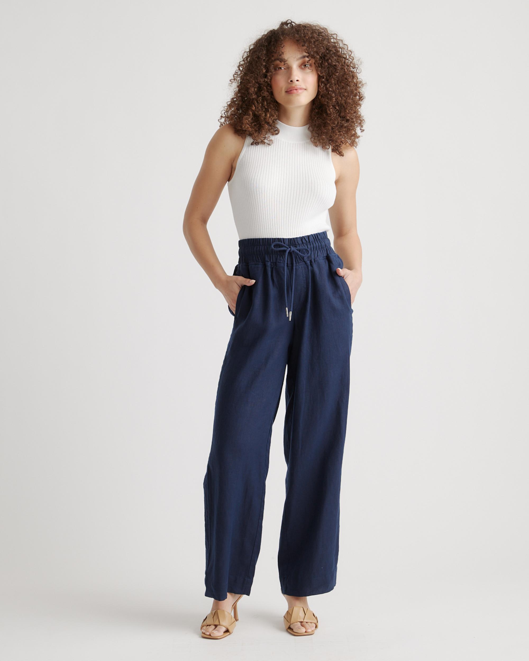 Quince | Women's 100% European Linen Wide Leg Pants Size XL Product Image