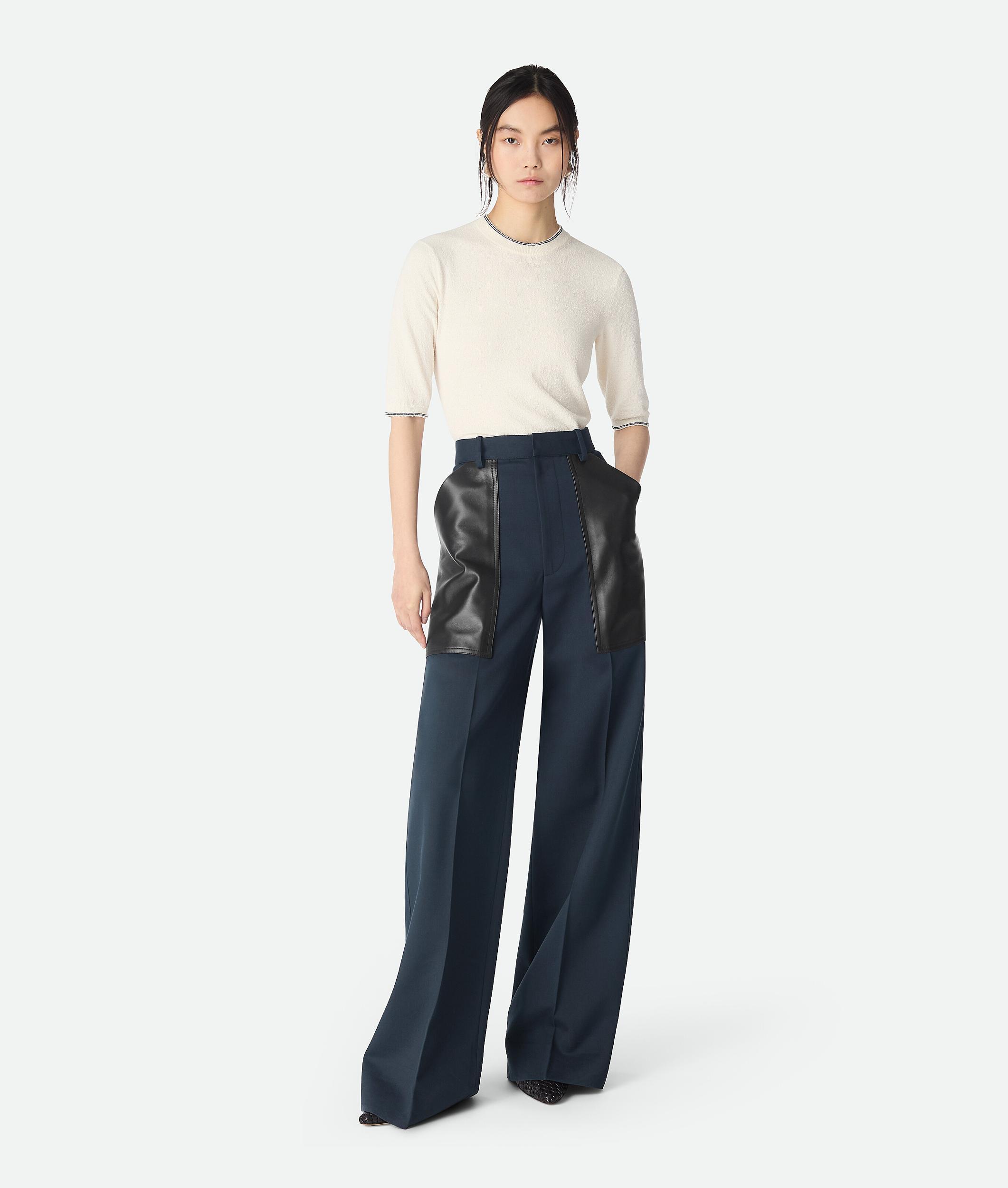Women's Wool And Cotton Pants in Midnight blue Product Image