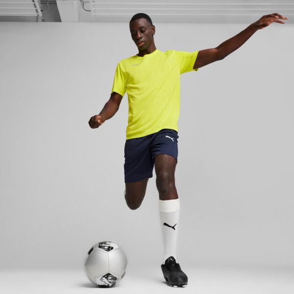 PUMA teamFINAL Men's Soccer Training Jersey in Electric Lime/Silver Product Image