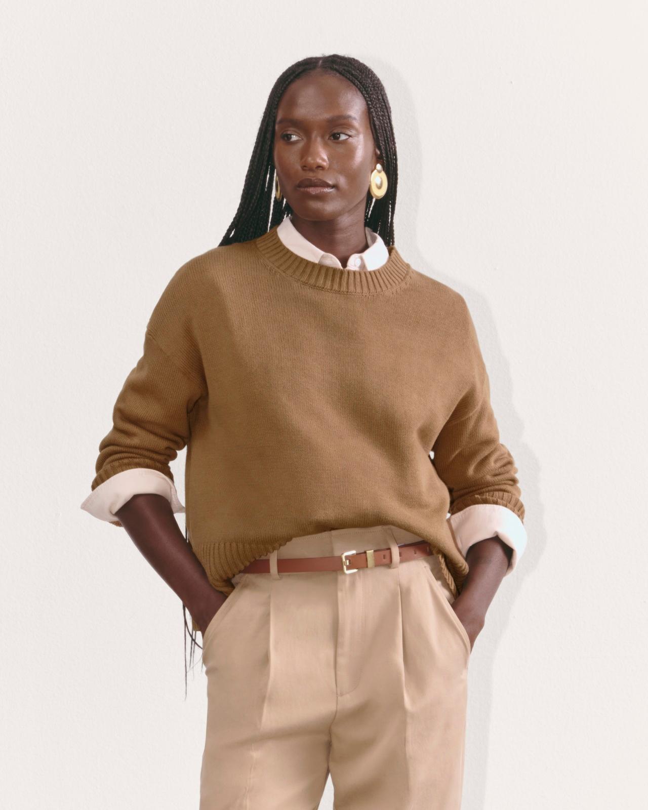 The Boxy Sweater in Everyday Cotton Product Image