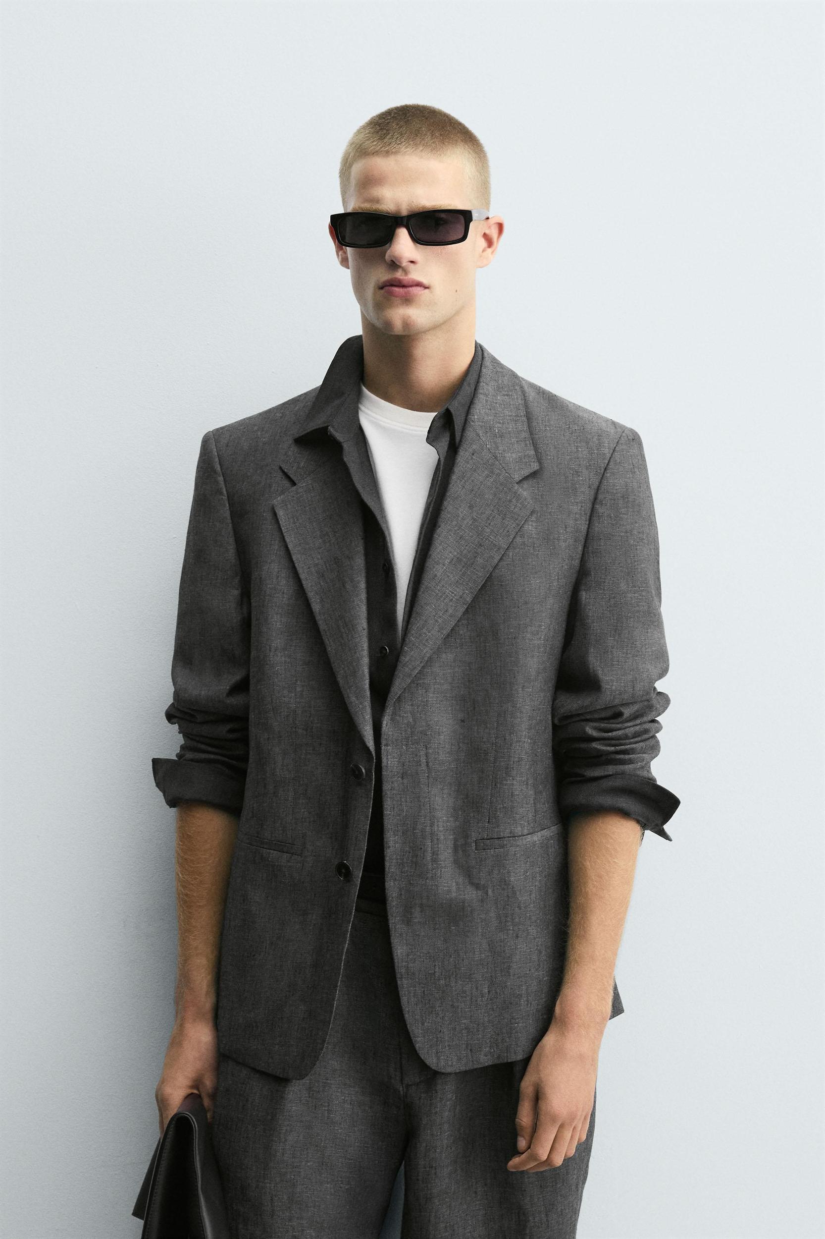 100% LINEN SUIT BLAZER Product Image