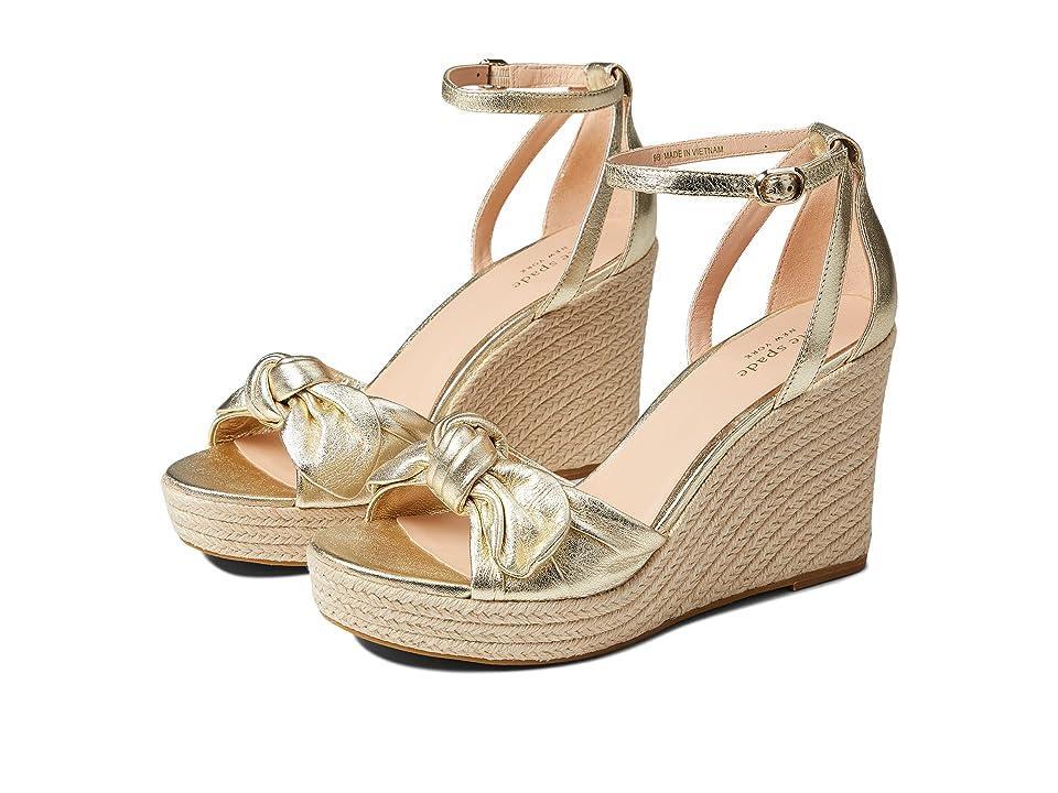 Womens Tianna Metallic Leather Espadrille Wedge Sandals Product Image