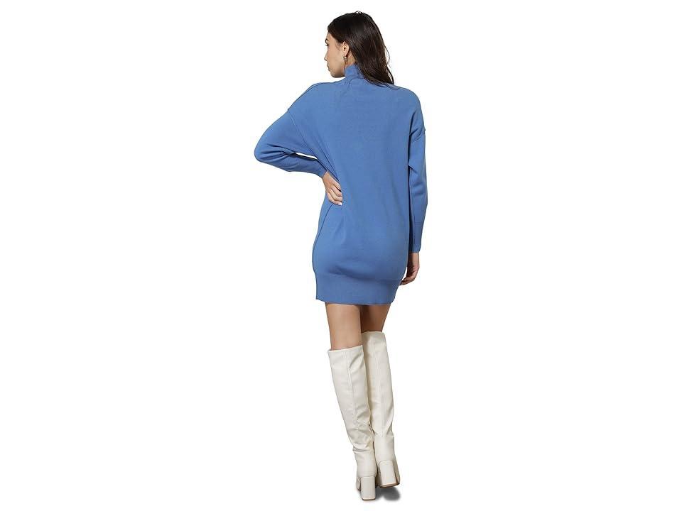 line and dot Mimi Dress (Azure Blue) Women's Clothing Product Image