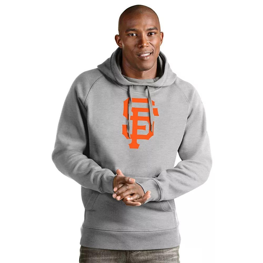 Men's Antigua San Francisco Giants Victory Logo Hoodie, Size: Small, Gray Product Image