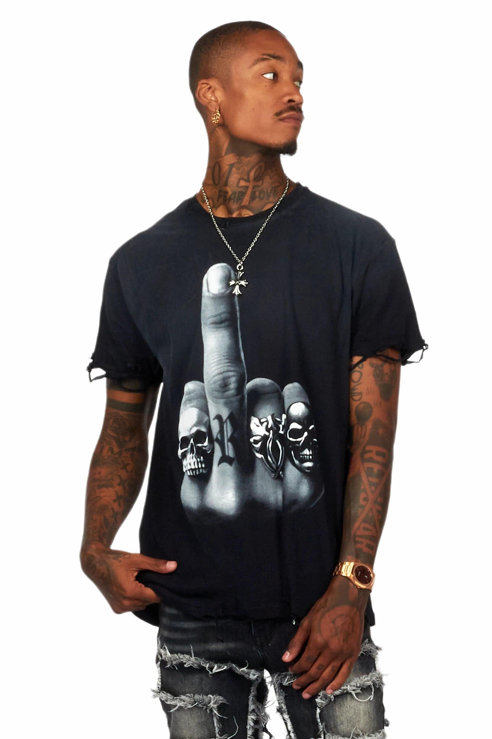 Marteka Black Oversized T-Shirt Female Product Image