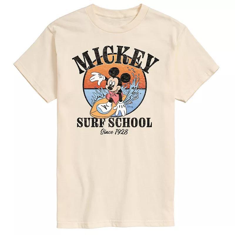 Disneys Mickey Mouse Big & Tall Surf School Graphic Tee, Mens Product Image