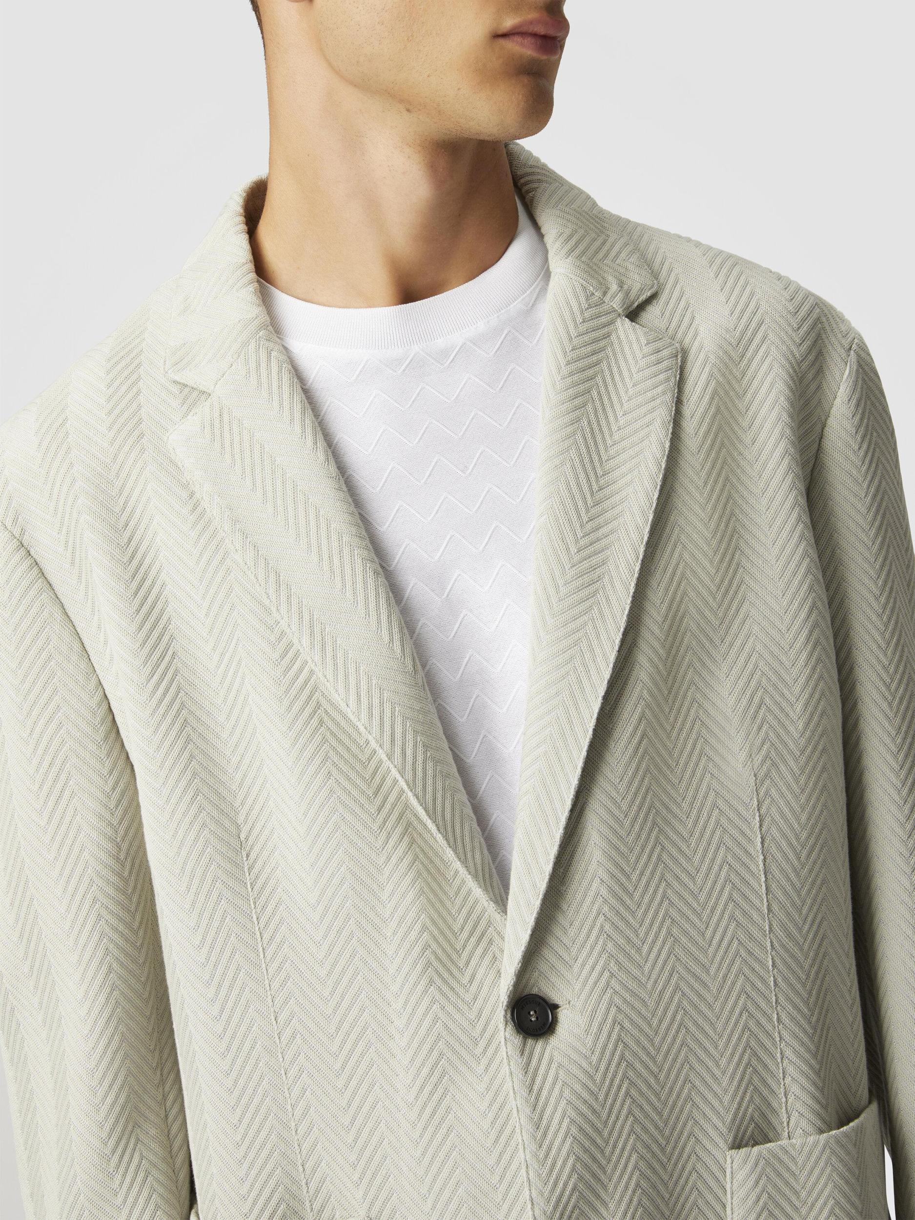 Zigzag cotton and viscose blazer Product Image