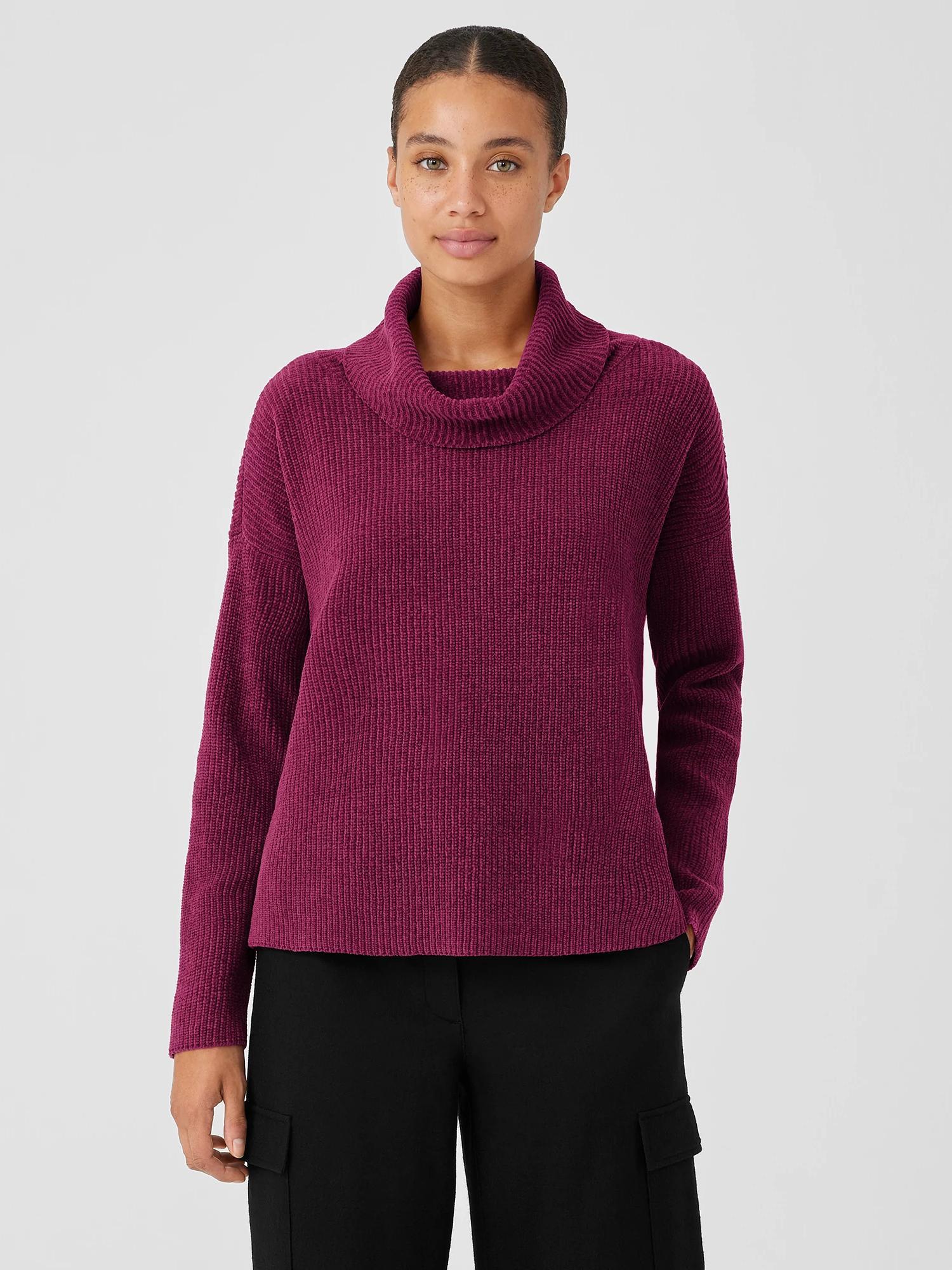 Organic Cotton Chenille Turtleneck Top Product Image
