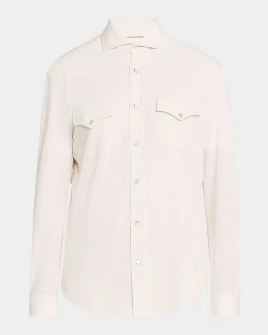 Mens Cotton and Silk Western Shirt Product Image