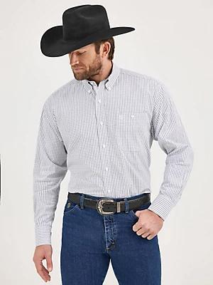 Wrangler® George Strait™ Long Sleeve Button Down One Pocket Shirt | Men's SHIRTS | Wrangler® Product Image