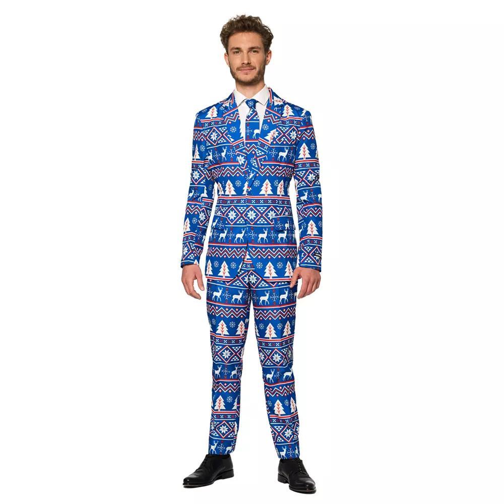 Men's Suitmeister Christmas Blue Nordic Suit, Size: XXL Product Image