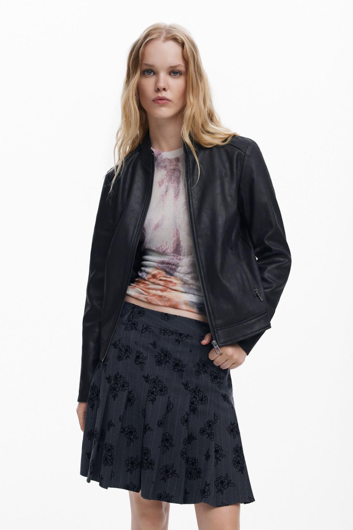Desigual Womens Slim biker jacket Product Image