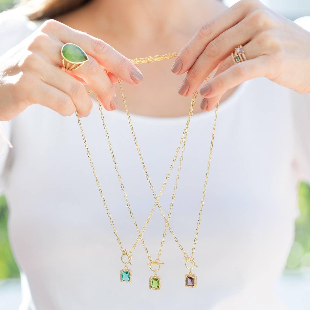 Elegant Pendant Toggle Necklace Product Image