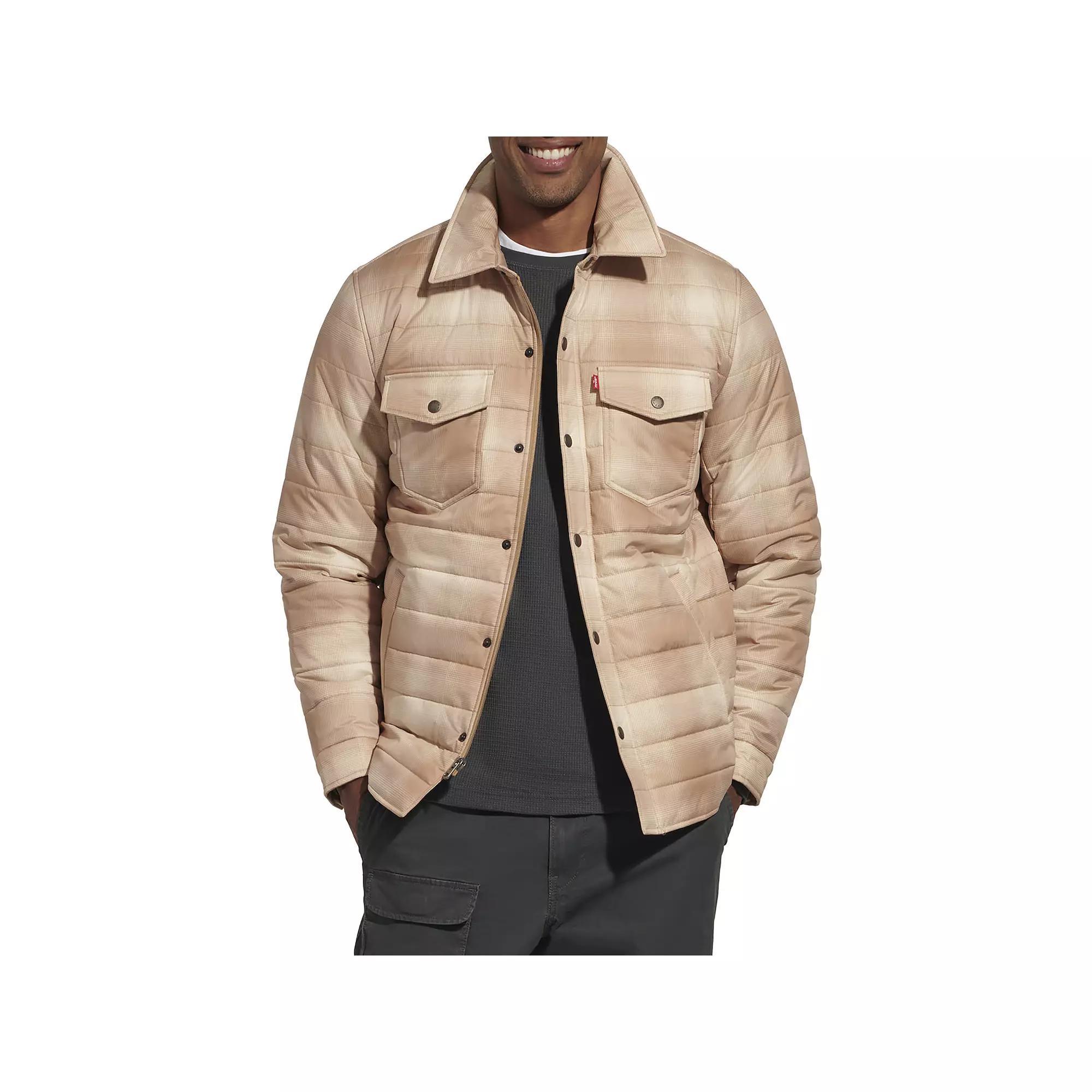 Men's Levi's® Quilted Shacket, Size: Medium, Brown Product Image