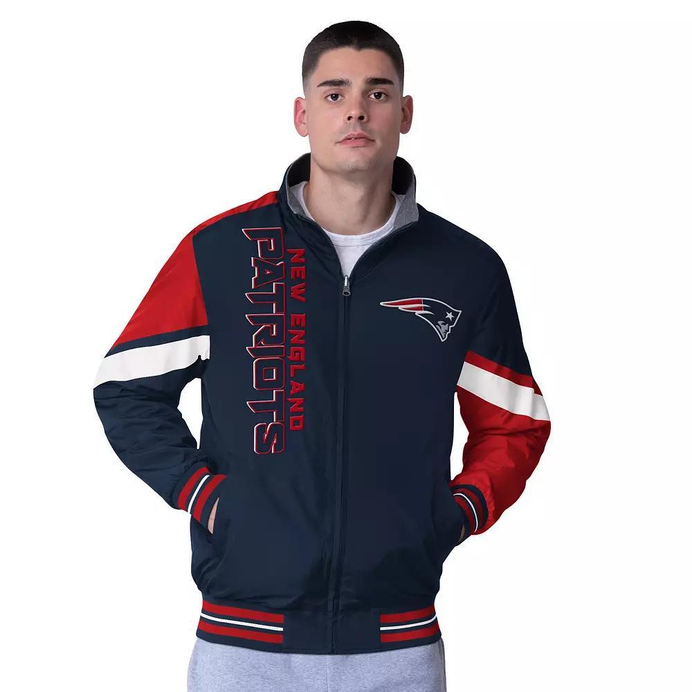 Men's G-III Extreme Navy New England Patriots Strong Arm Reversible Full-Zip Jacket, Size: 3XL, Blue Product Image