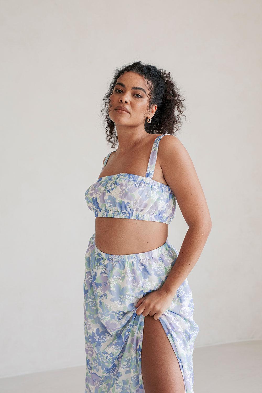 Venesa Skirt - Juniper Floral Product Image