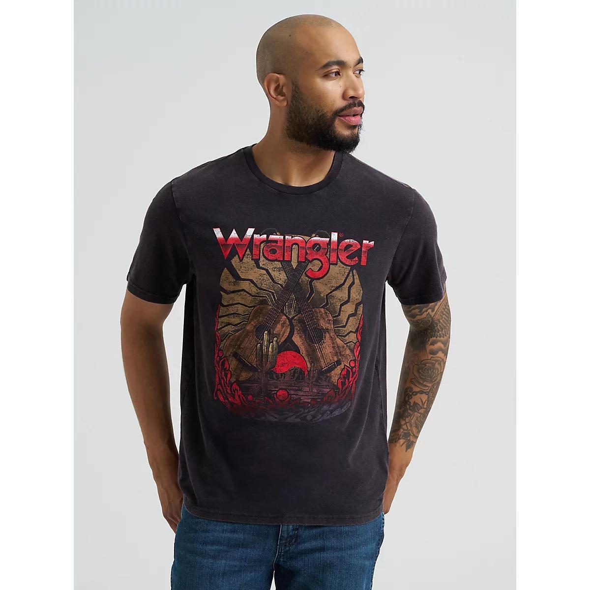 Men's Guitar Logo Graphic T-Shirt Beauty Product Image