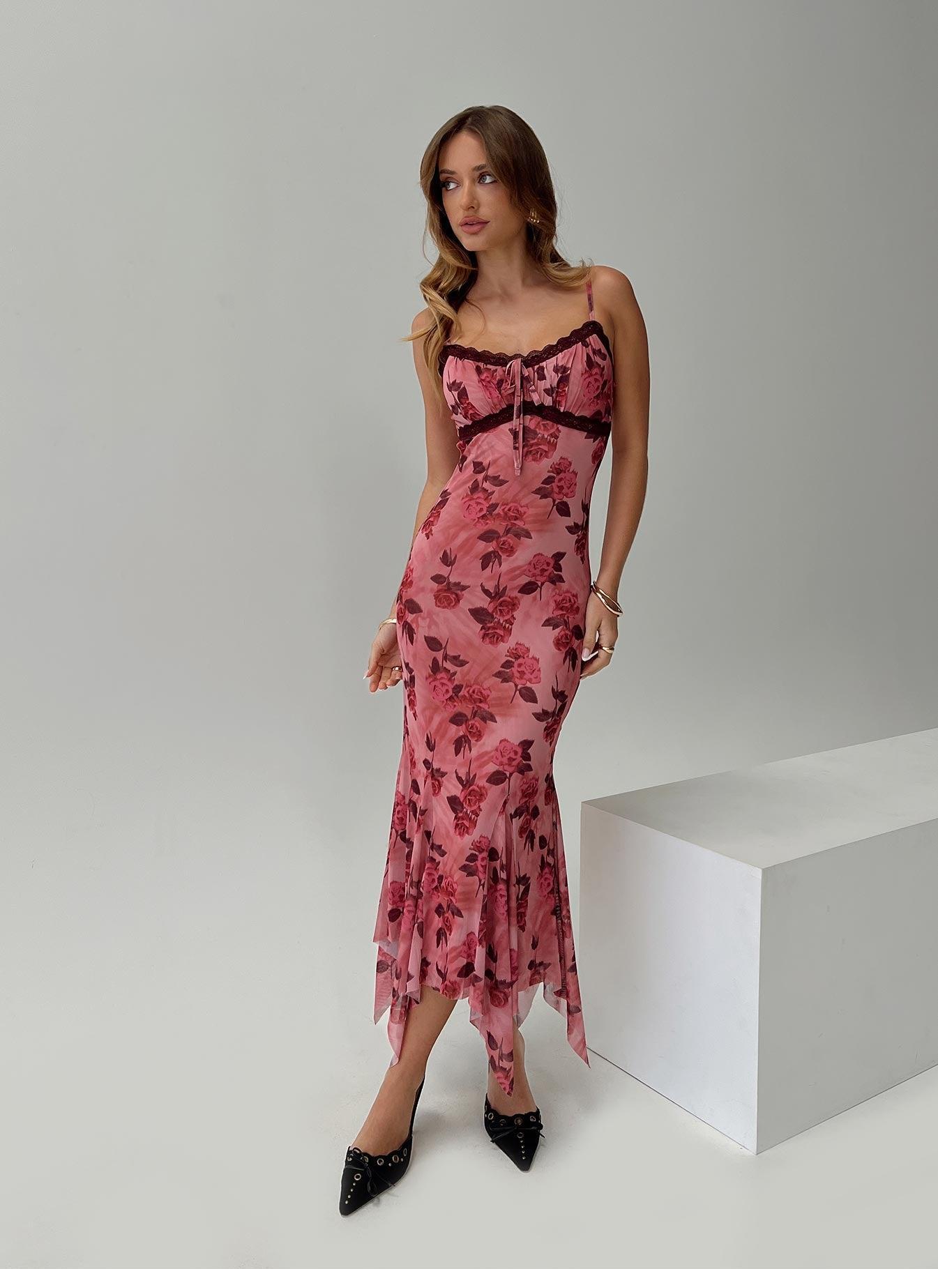 Eirini Maxi Dress Pink Floral Product Image